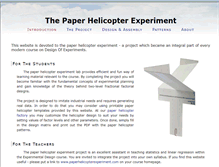 Tablet Screenshot of paperhelicopterexperiment.com